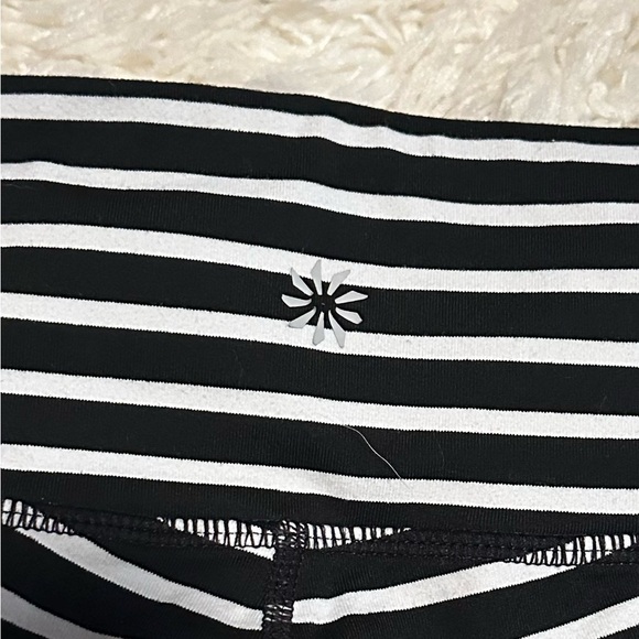 Athleta Women’s Size XS Black and White Striped Leggings EUC - Picture 6 of 7